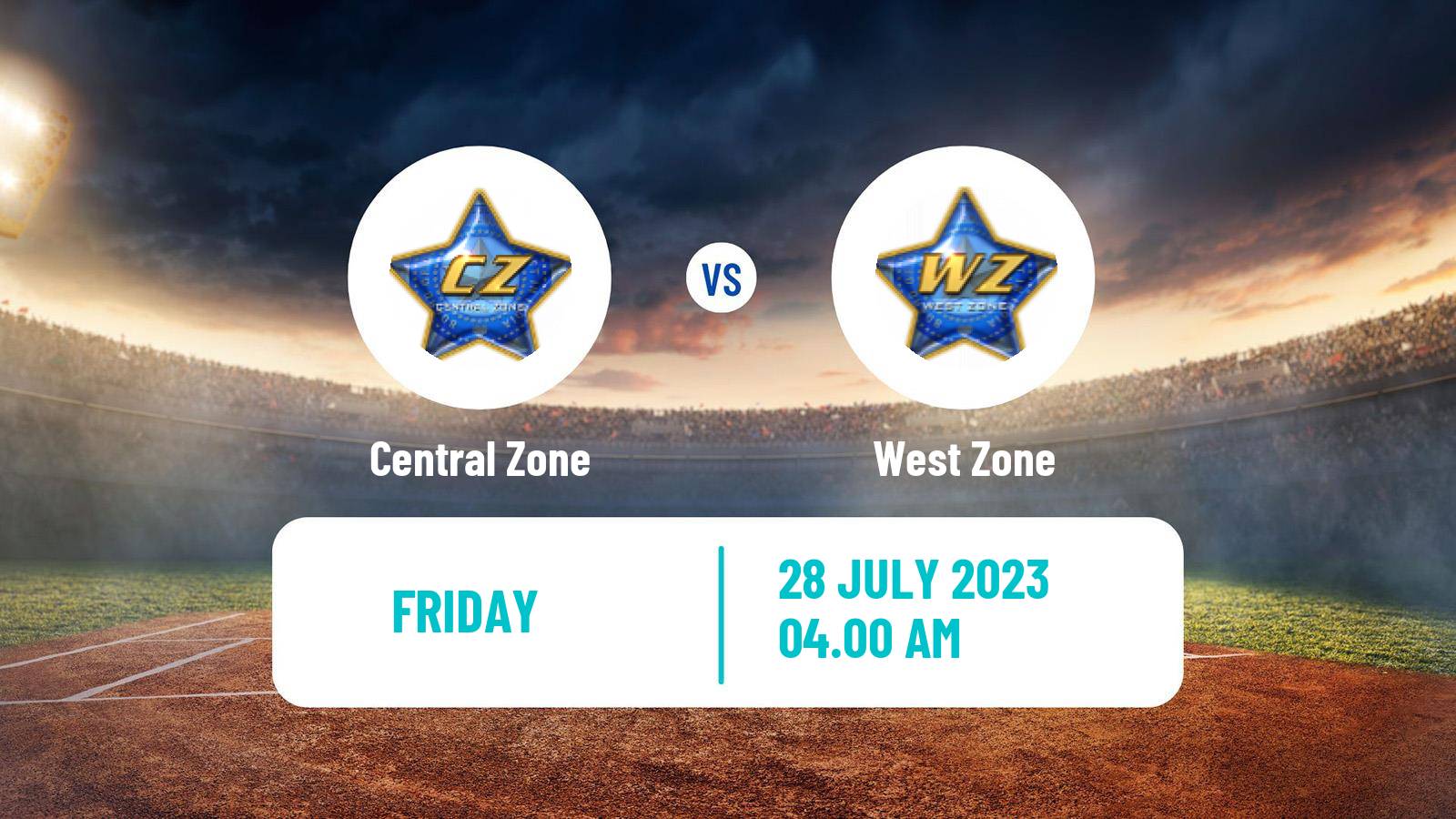 Cricket Deodhar Trophy Central Zone - West Zone