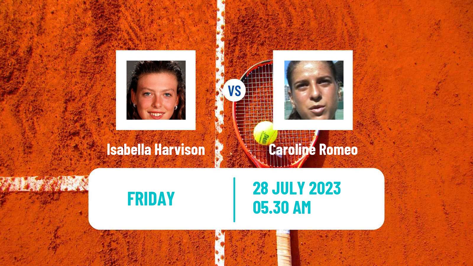 Tennis ITF W15 Monastir 25 Women Isabella Harvison - Caroline Romeo