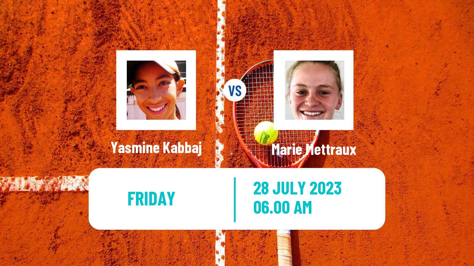 Tennis ITF W15 Casablanca 2 Women Yasmine Kabbaj - Marie Mettraux