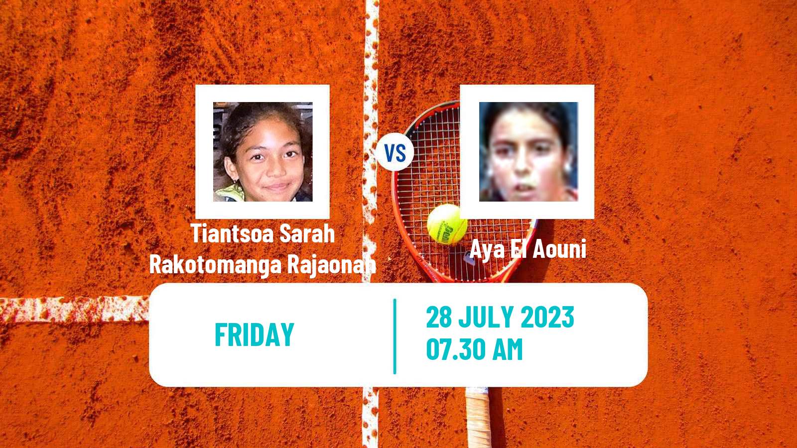 Tennis ITF W15 Casablanca 2 Women Tiantsoa Sarah Rakotomanga Rajaonah - Aya El Aouni
