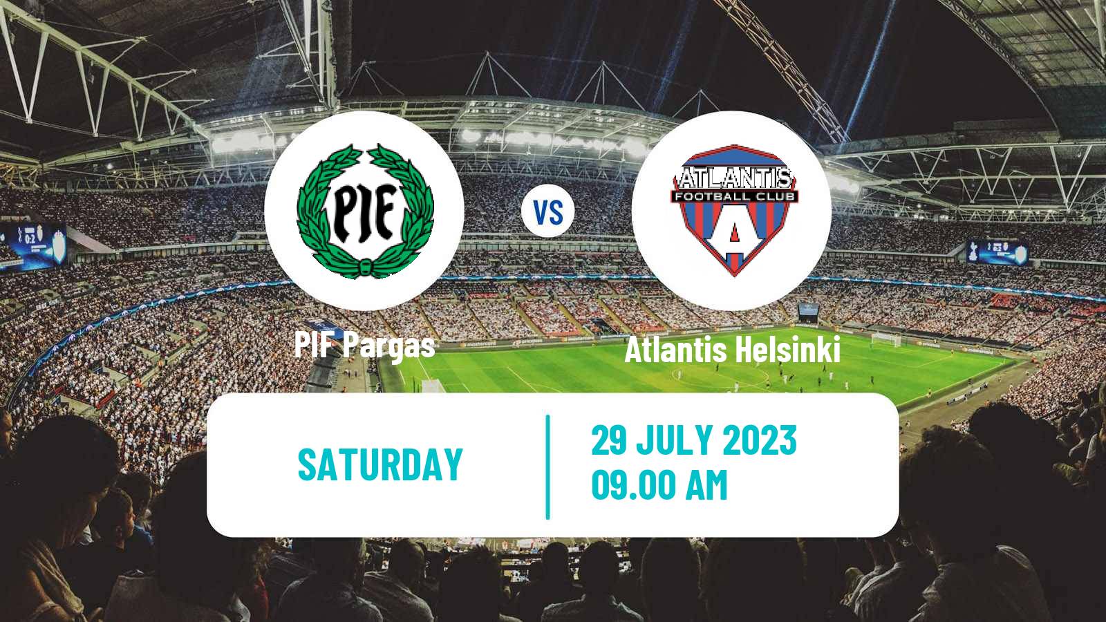 Soccer Finnish Kakkonen Group B PIF Pargas - Atlantis Helsinki