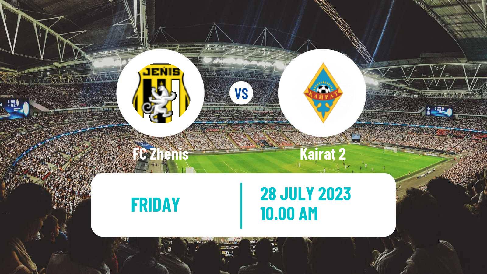 Soccer Kazakh First Division Zhenis - Kairat 2