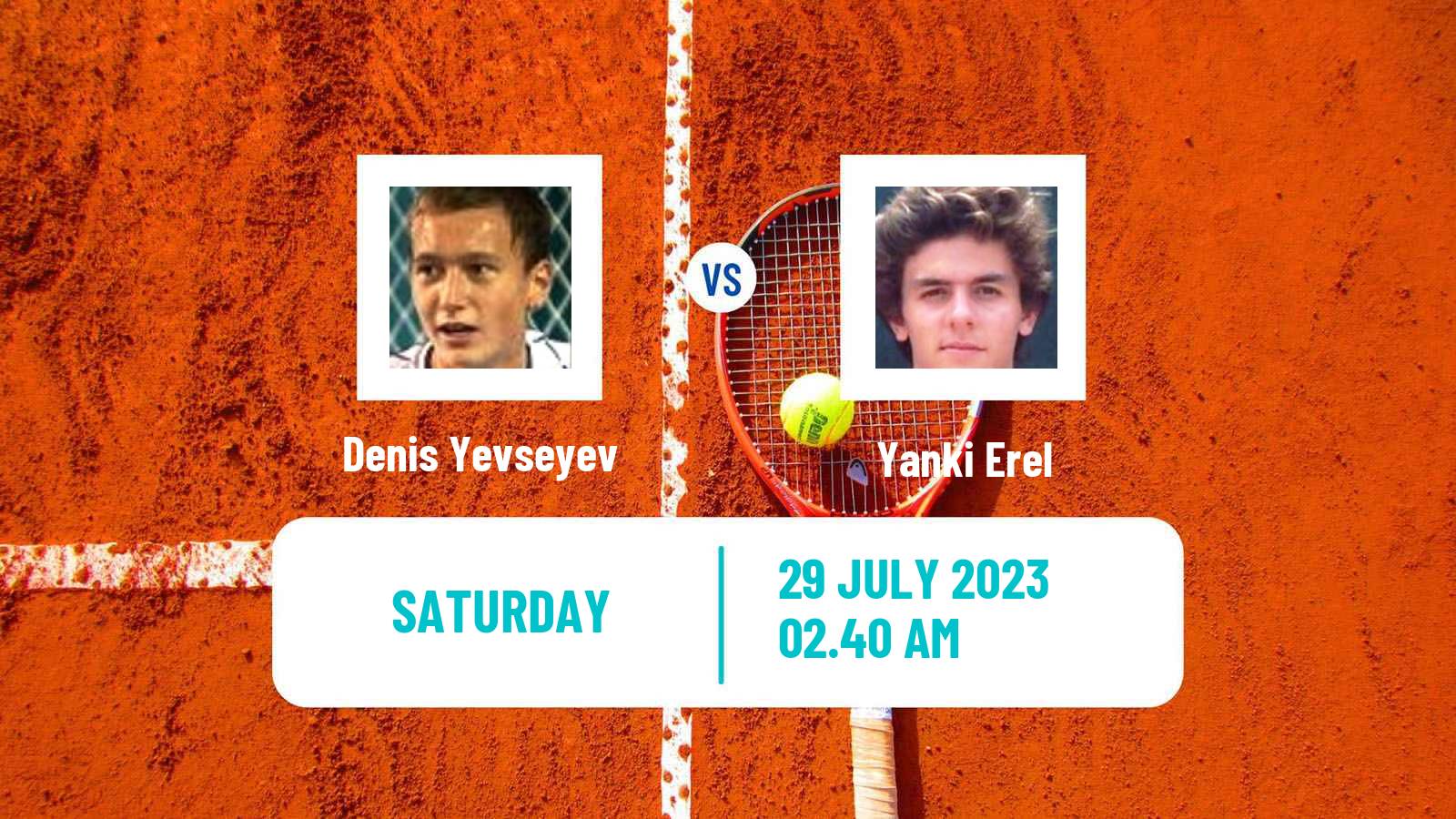 Tennis Astana Challenger Men Denis Yevseyev - Yanki Erel