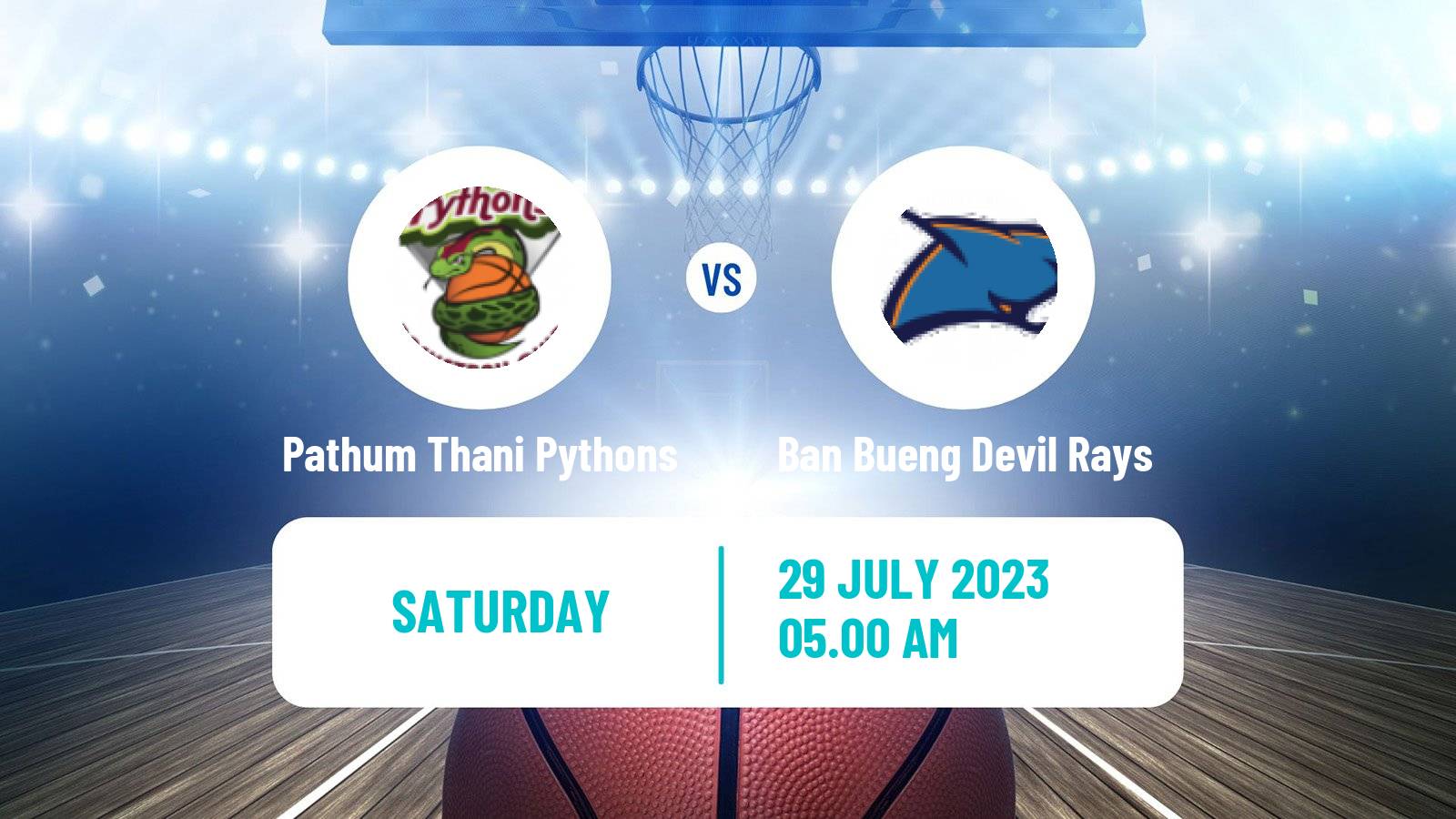 Basketball Thai TBL Pathum Thani Pythons - Ban Bueng Devil Rays