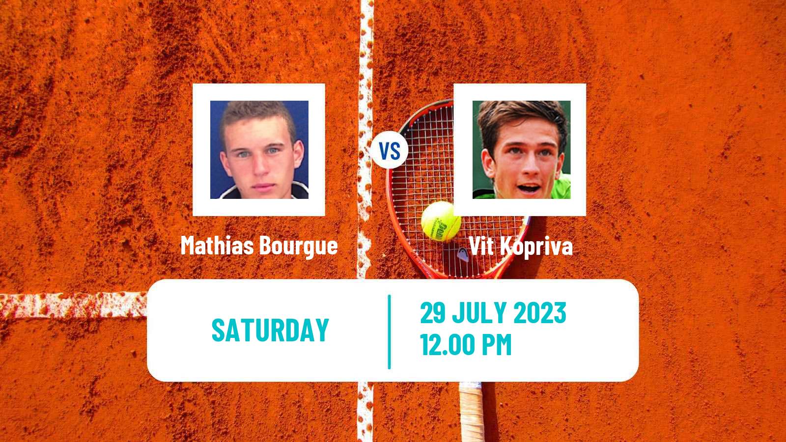 Tennis Verona Challenger Men Mathias Bourgue - Vit Kopriva