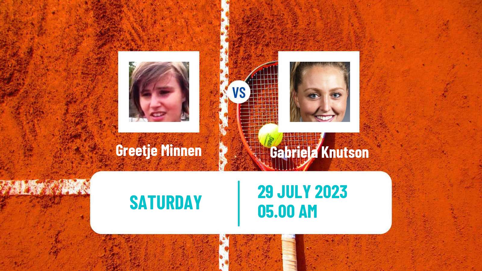 Tennis WTA Prague Greetje Minnen - Gabriela Knutson