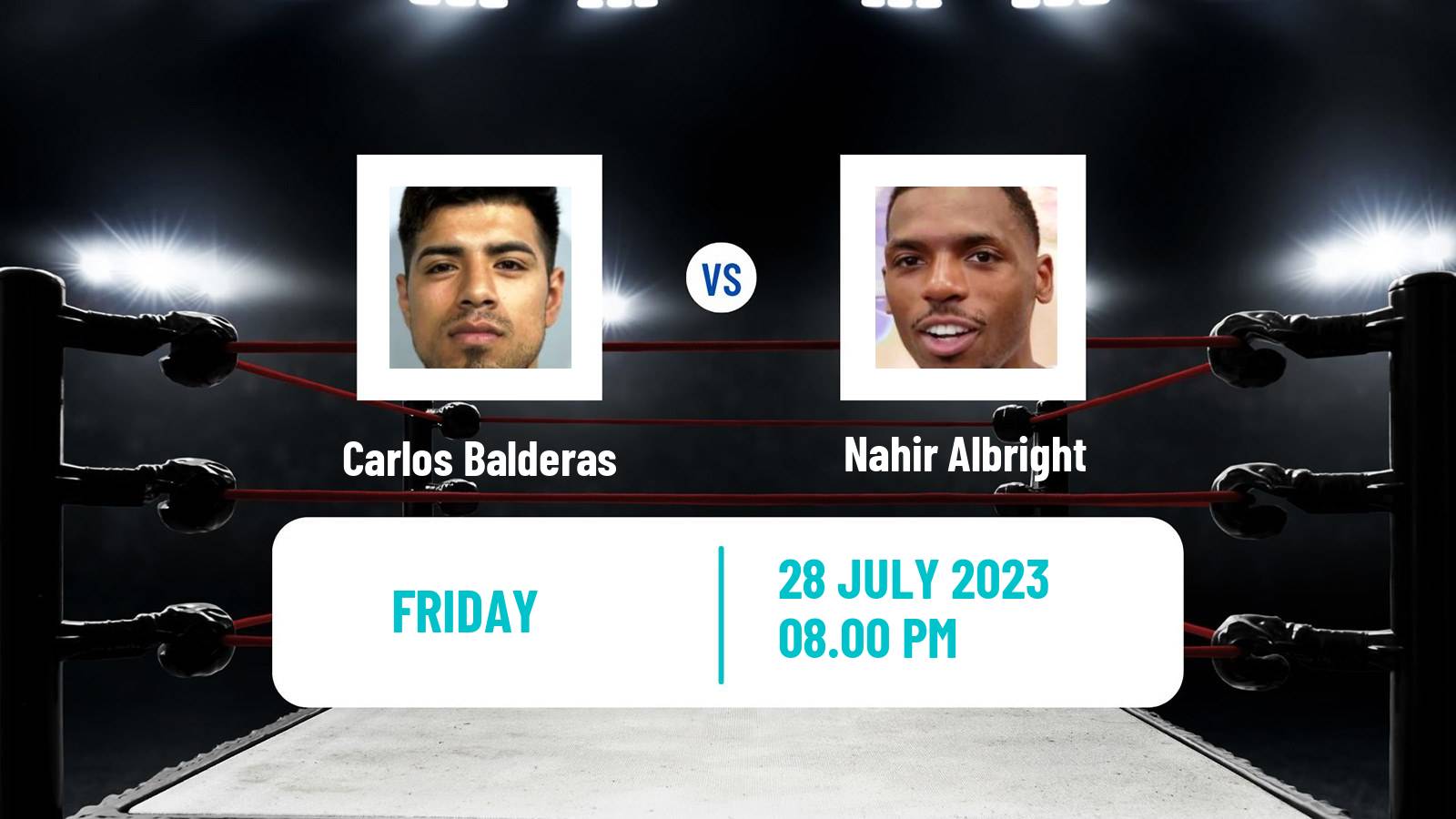 Boxing Lightweight Others Matches Men Carlos Balderas - Nahir Albright