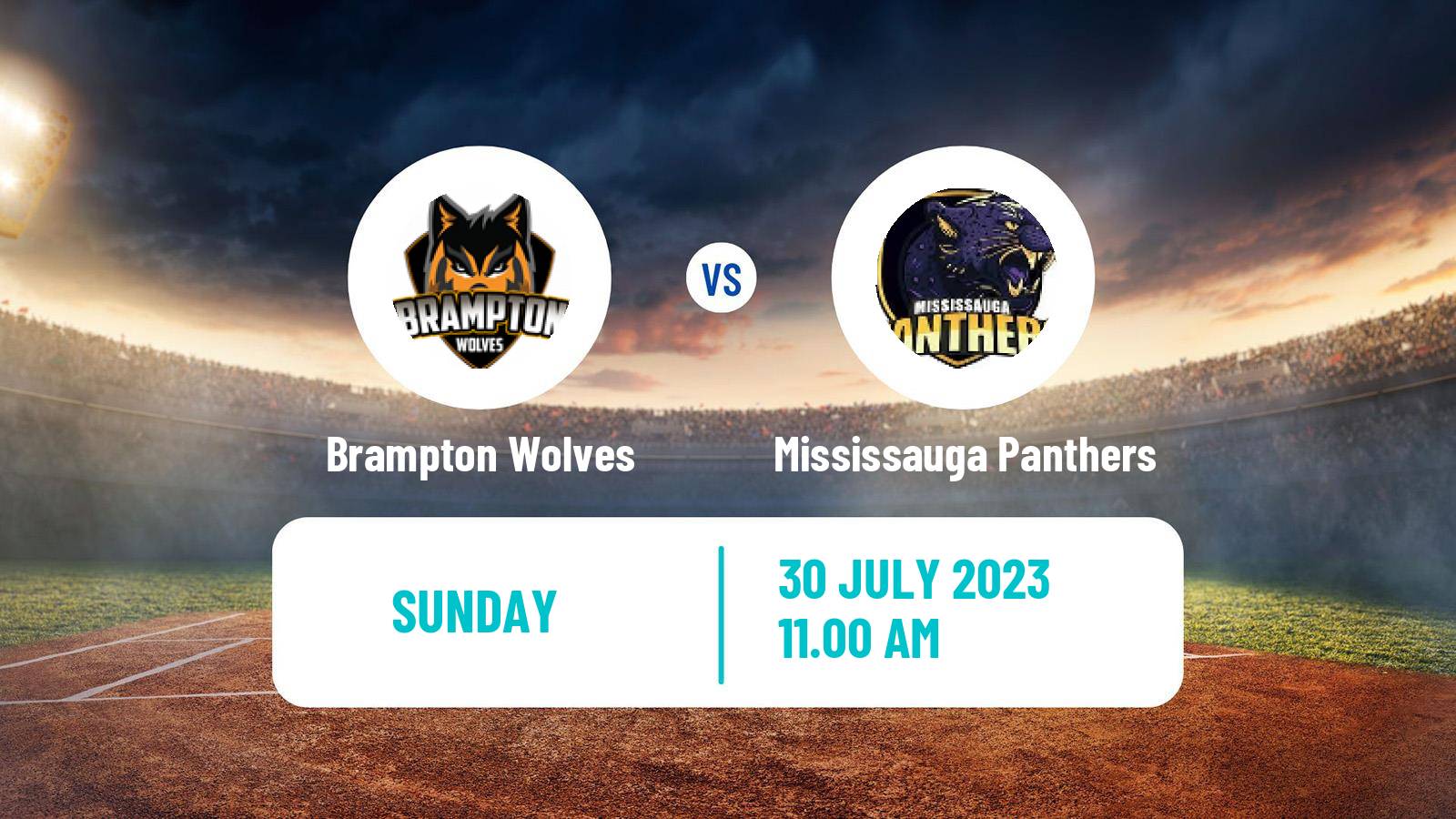 Cricket Canadian Global T20 Brampton Wolves - Mississauga Panthers