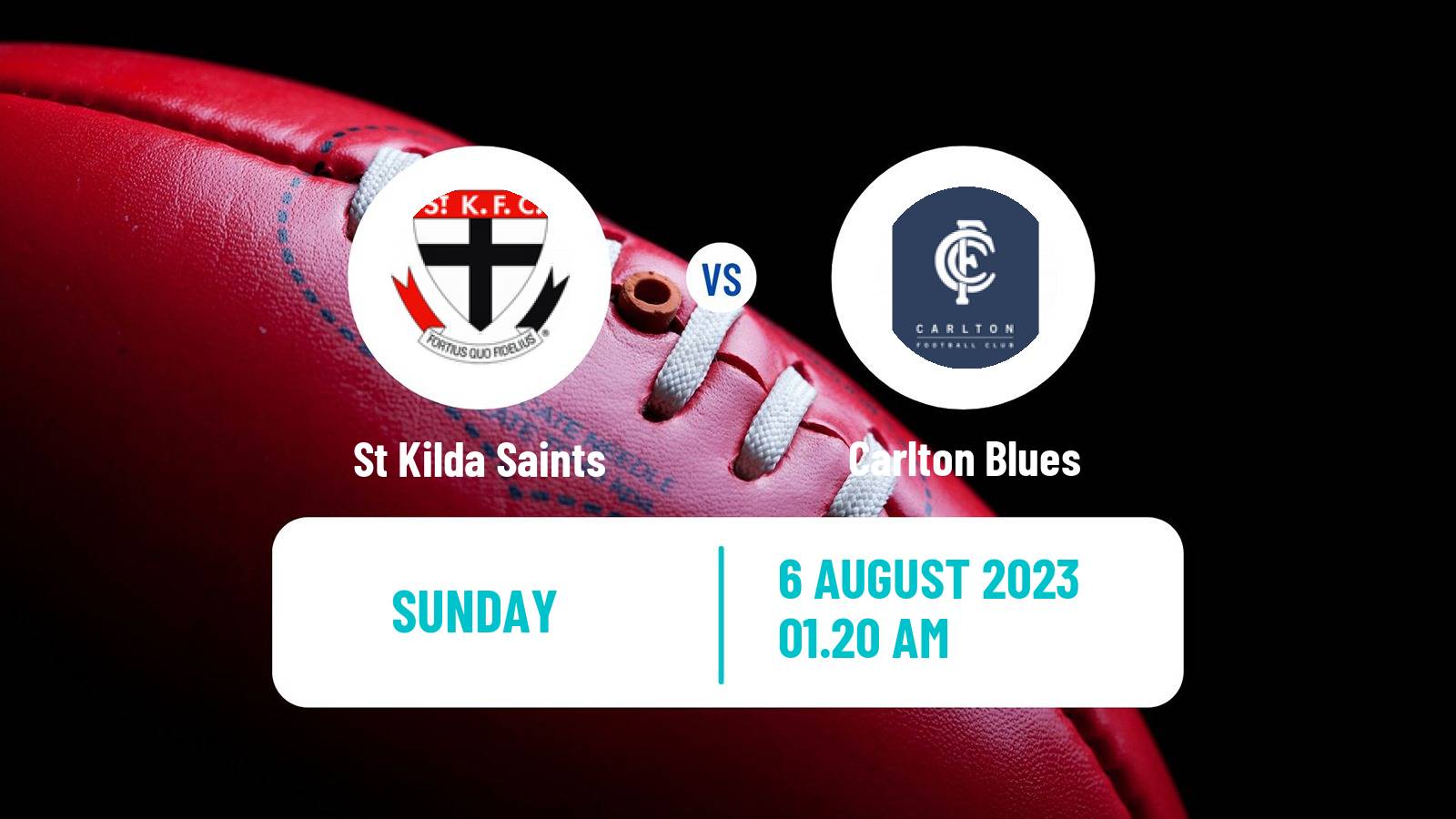 Aussie rules AFL St Kilda Saints - Carlton Blues