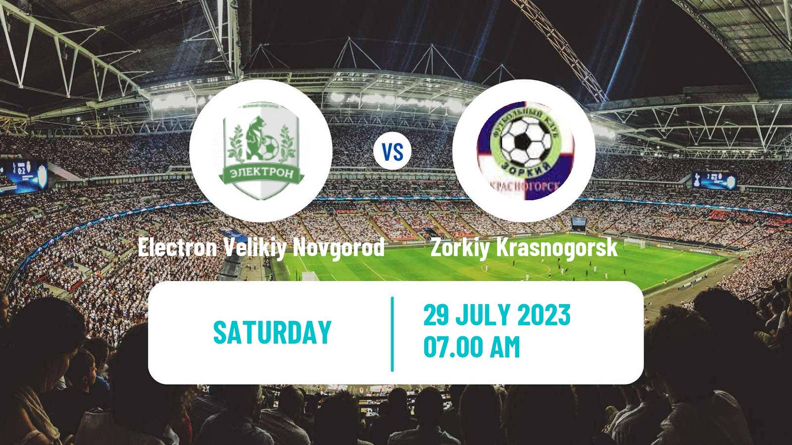 Soccer FNL 2 Division B Group 2 Electron Velikiy Novgorod - Zorkiy Krasnogorsk