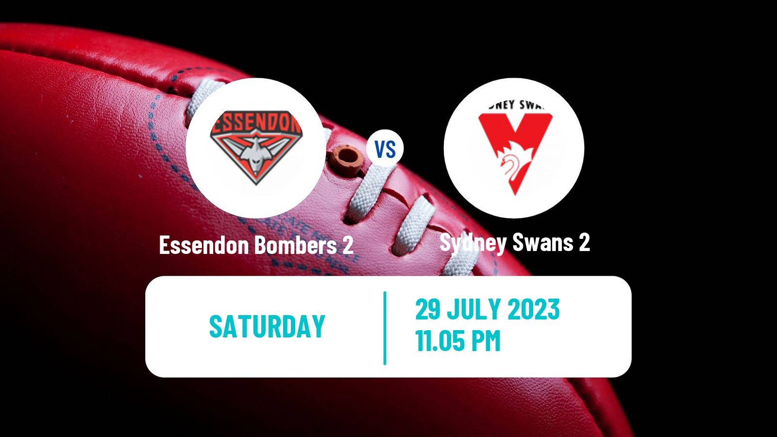 Aussie rules VFL Essendon Bombers 2 - Sydney Swans 2