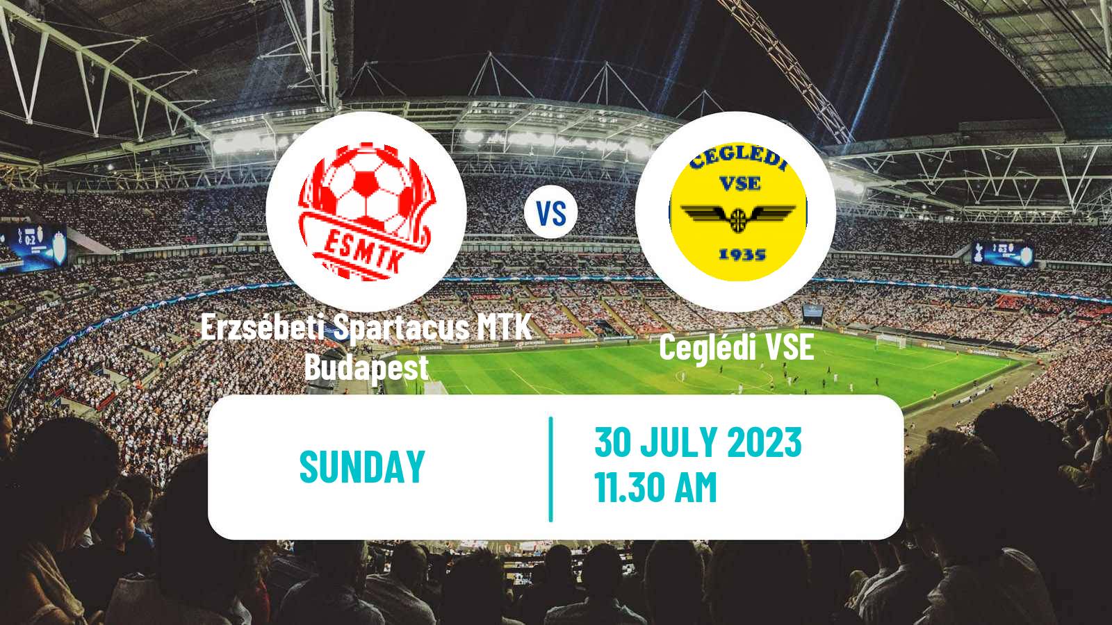 Soccer Hungarian NB III Southeast Erzsébeti Spartacus MTK Budapest - Ceglédi