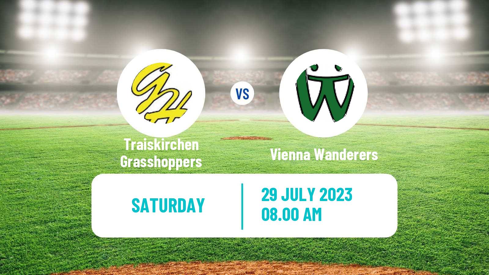 Baseball Austrian Bundesliga Baseball Traiskirchen Grasshoppers - Vienna Wanderers