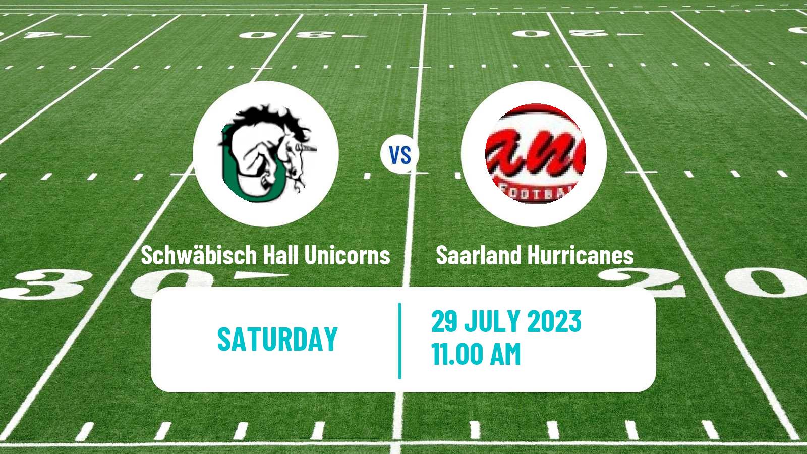 American football German GFL Schwäbisch Hall Unicorns - Saarland Hurricanes