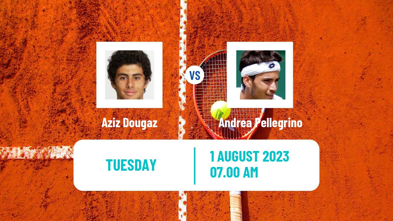 Tennis San Marino Challenger Men Aziz Dougaz - Andrea Pellegrino