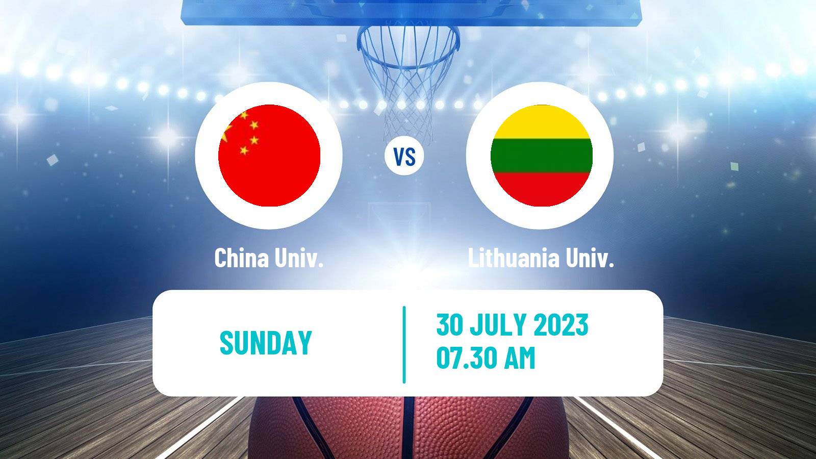 Basketball Universiade Basketball China Univ. - Lithuania Univ.