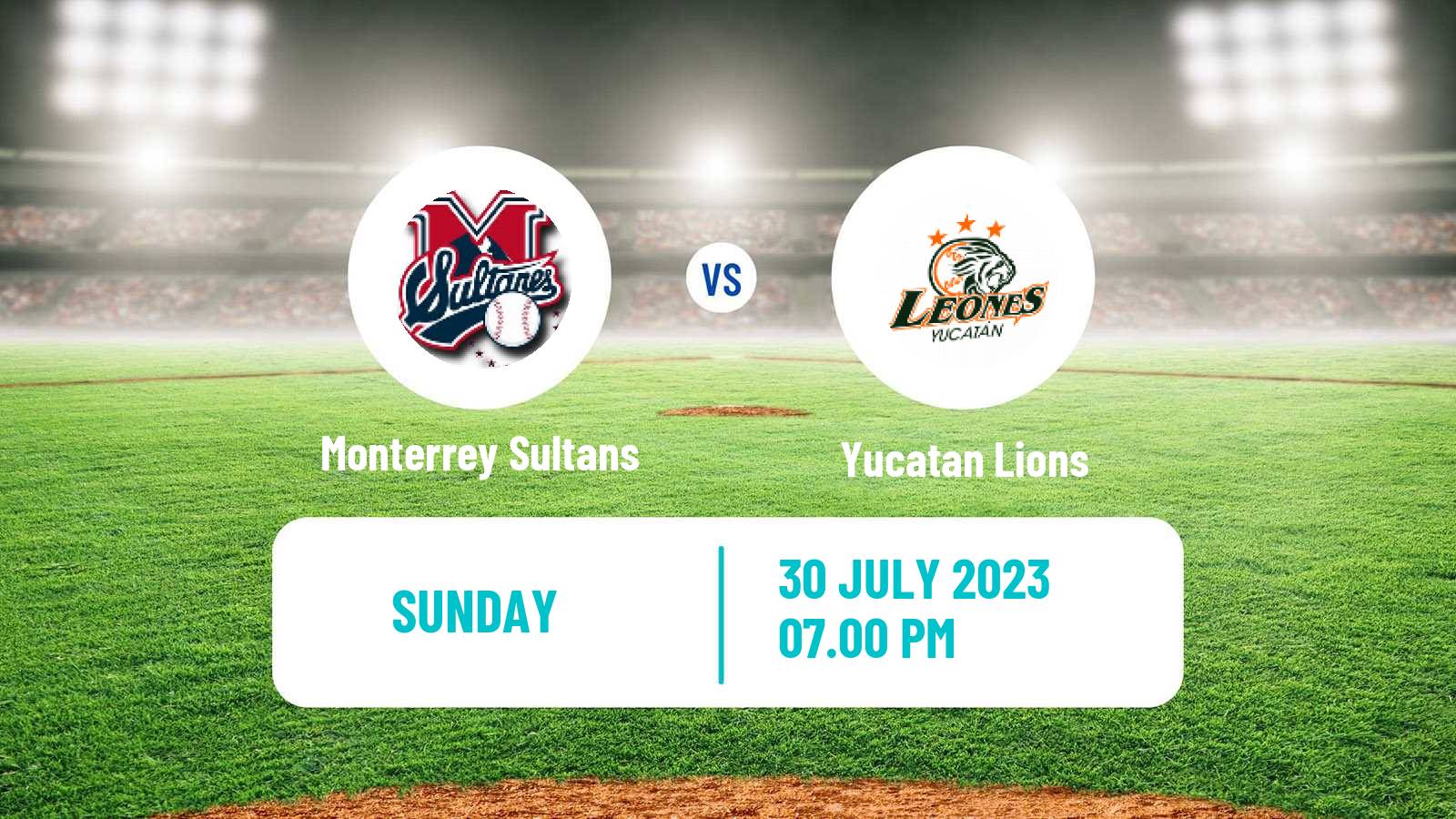 Baseball LMB Monterrey Sultans - Yucatan Lions