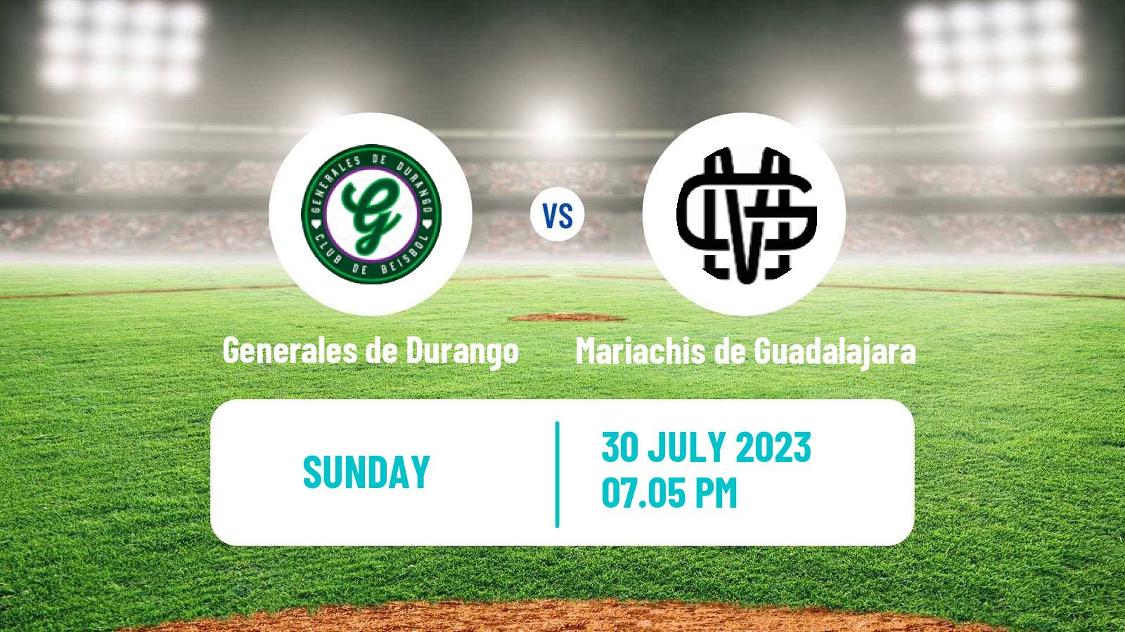 Baseball LMB Generales de Durango - Mariachis de Guadalajara