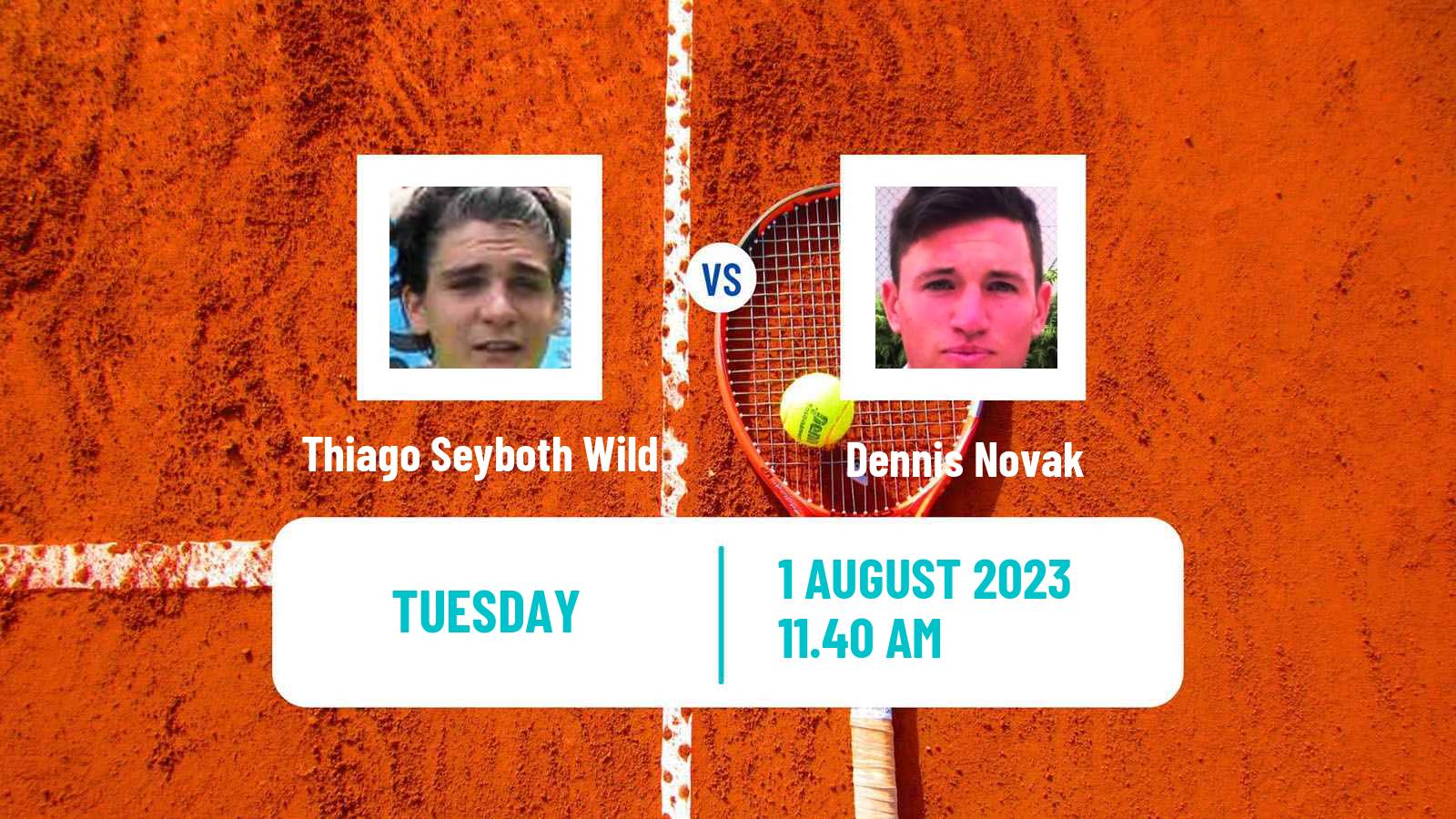 Tennis ATP Kitzbuhel Thiago Seyboth Wild - Dennis Novak