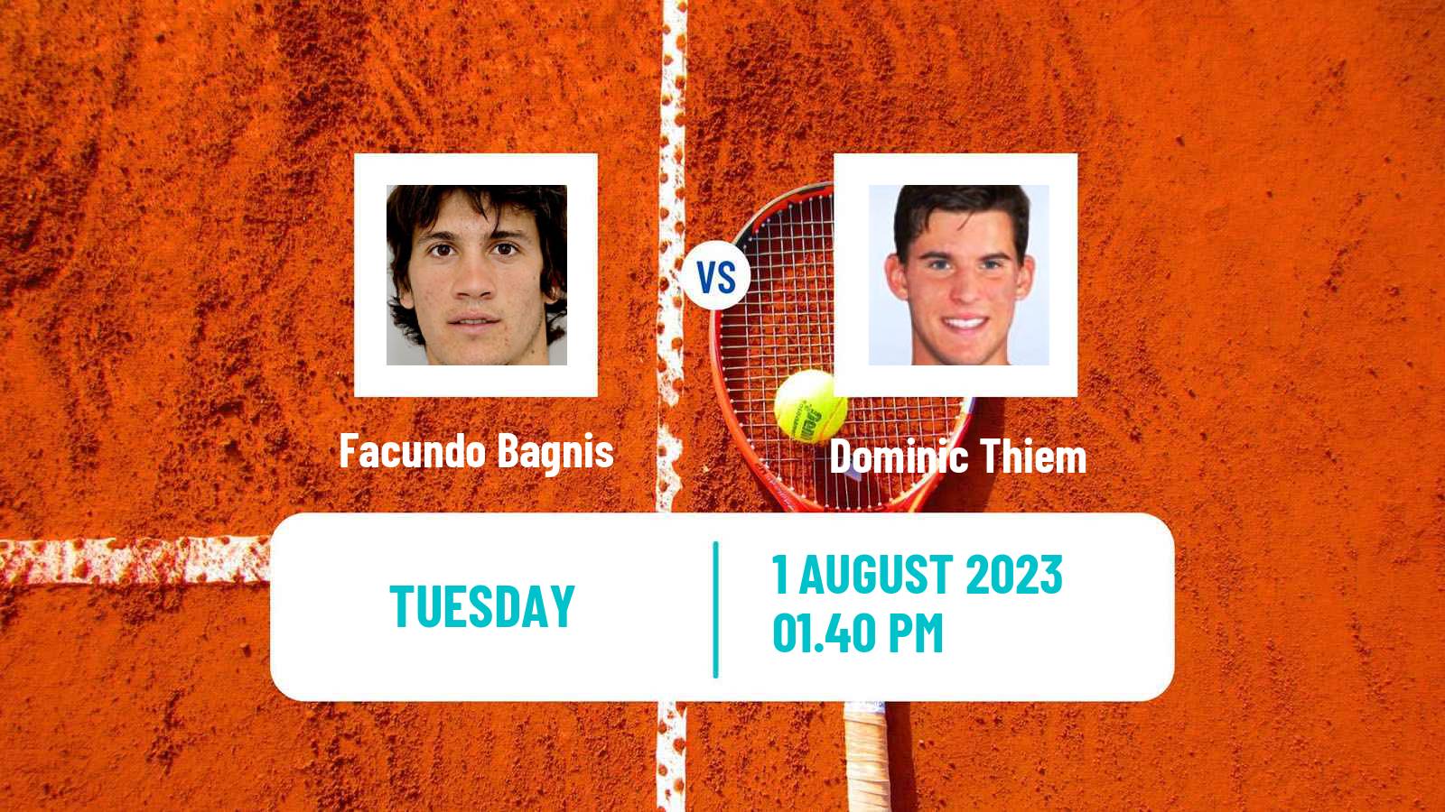 Tennis ATP Kitzbuhel Facundo Bagnis - Dominic Thiem