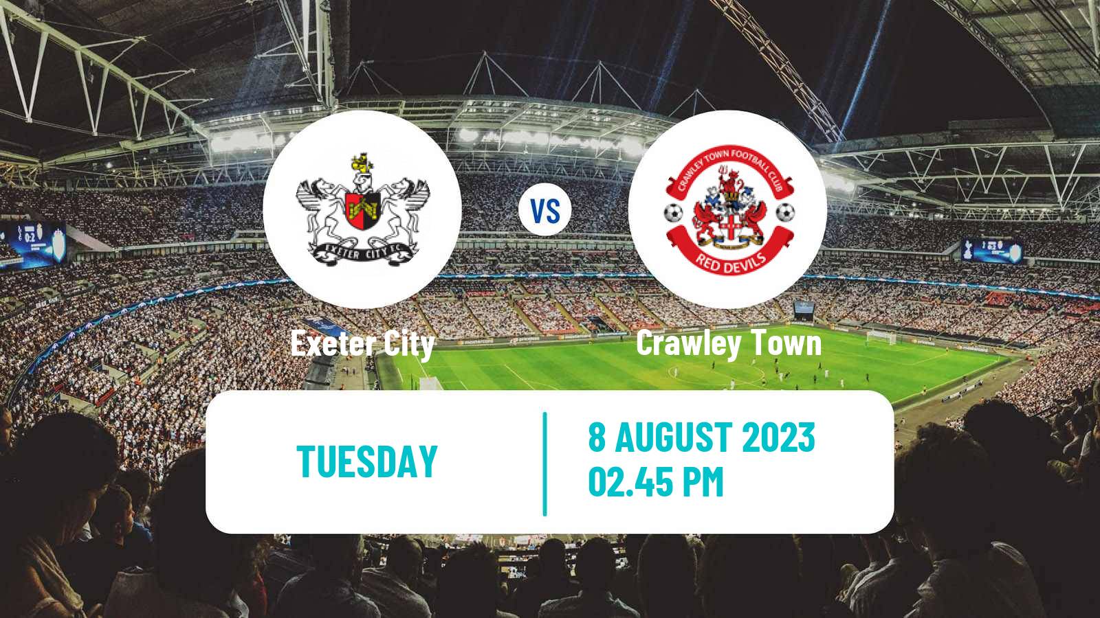 Soccer English League Cup Exeter City - Crawley Town