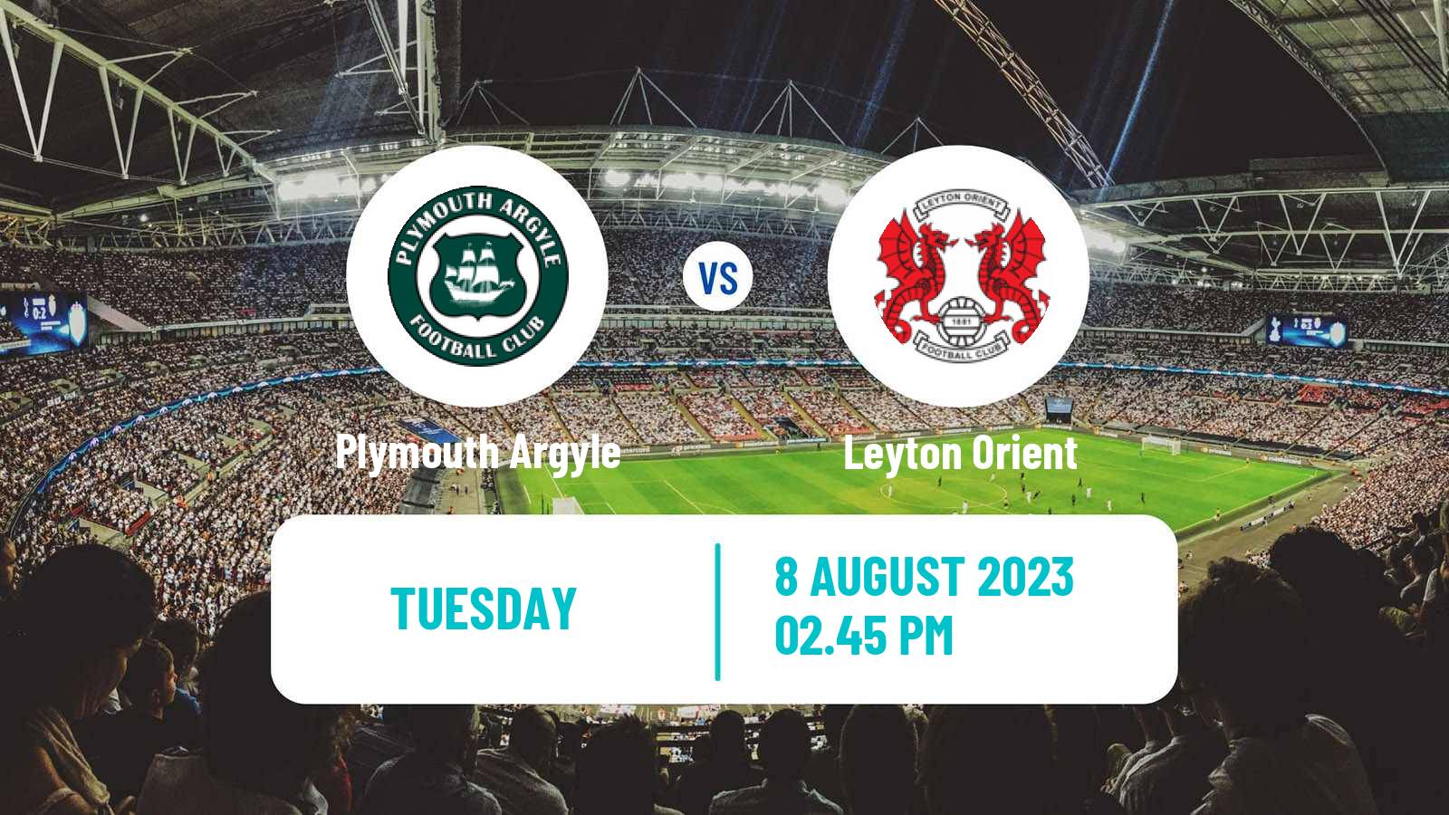 Soccer English League Cup Plymouth Argyle - Leyton Orient