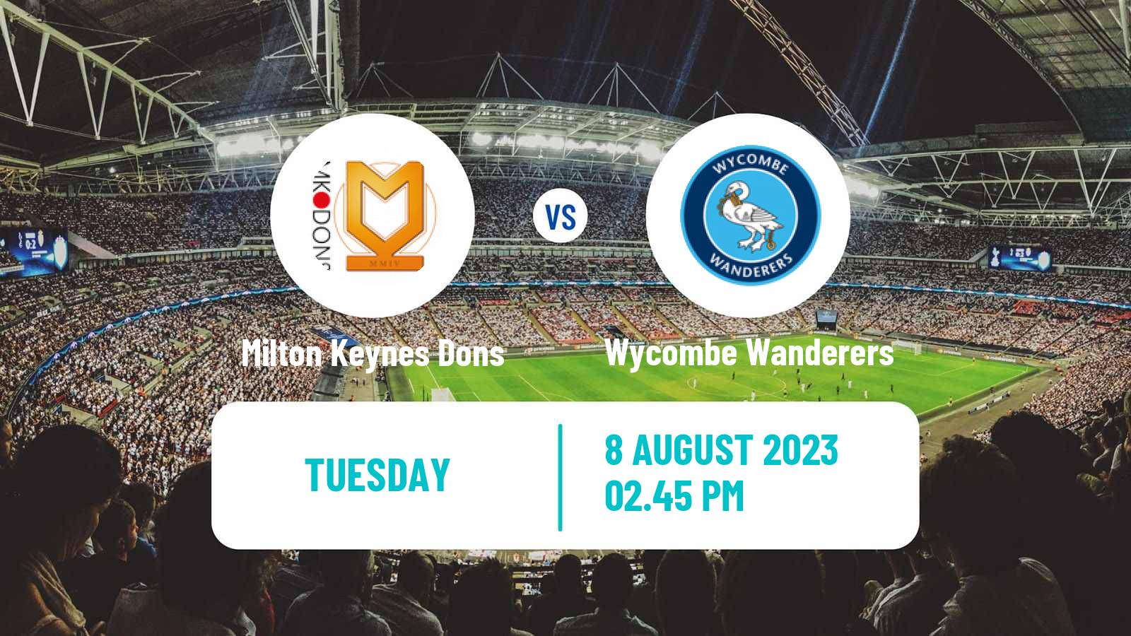Soccer English League Cup Milton Keynes Dons - Wycombe Wanderers