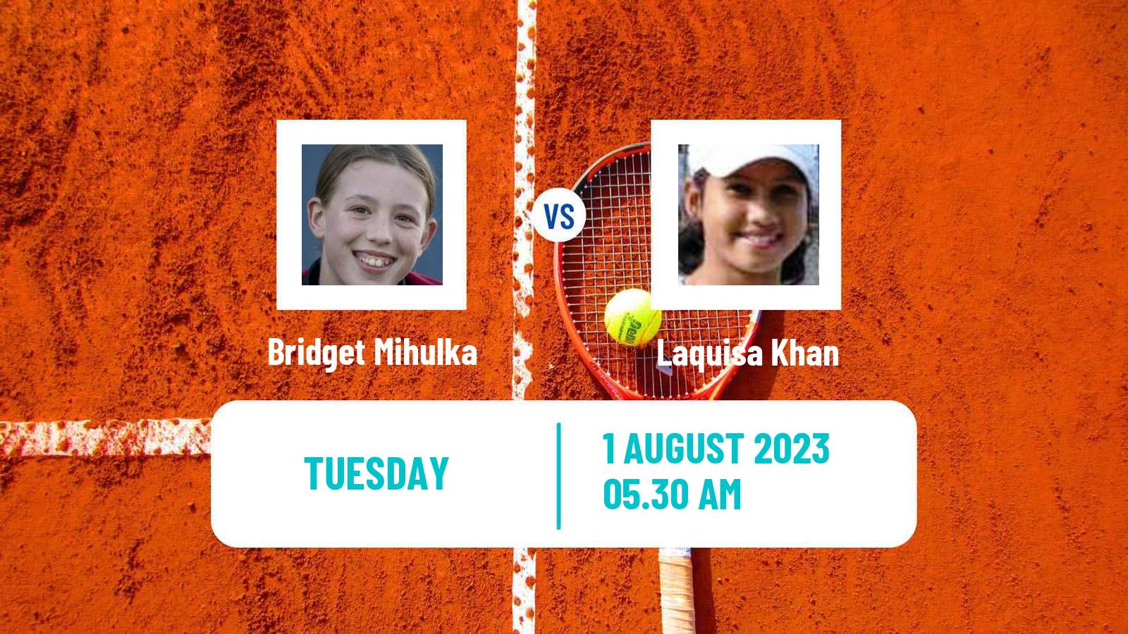 Tennis ITF W15 Caloundra 3 Women 2023 Bridget Mihulka - Laquisa Khan