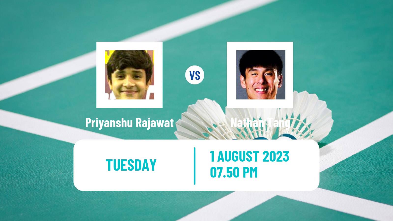 Badminton BWF World Tour Australian Open Men Priyanshu Rajawat - Nathan Tang