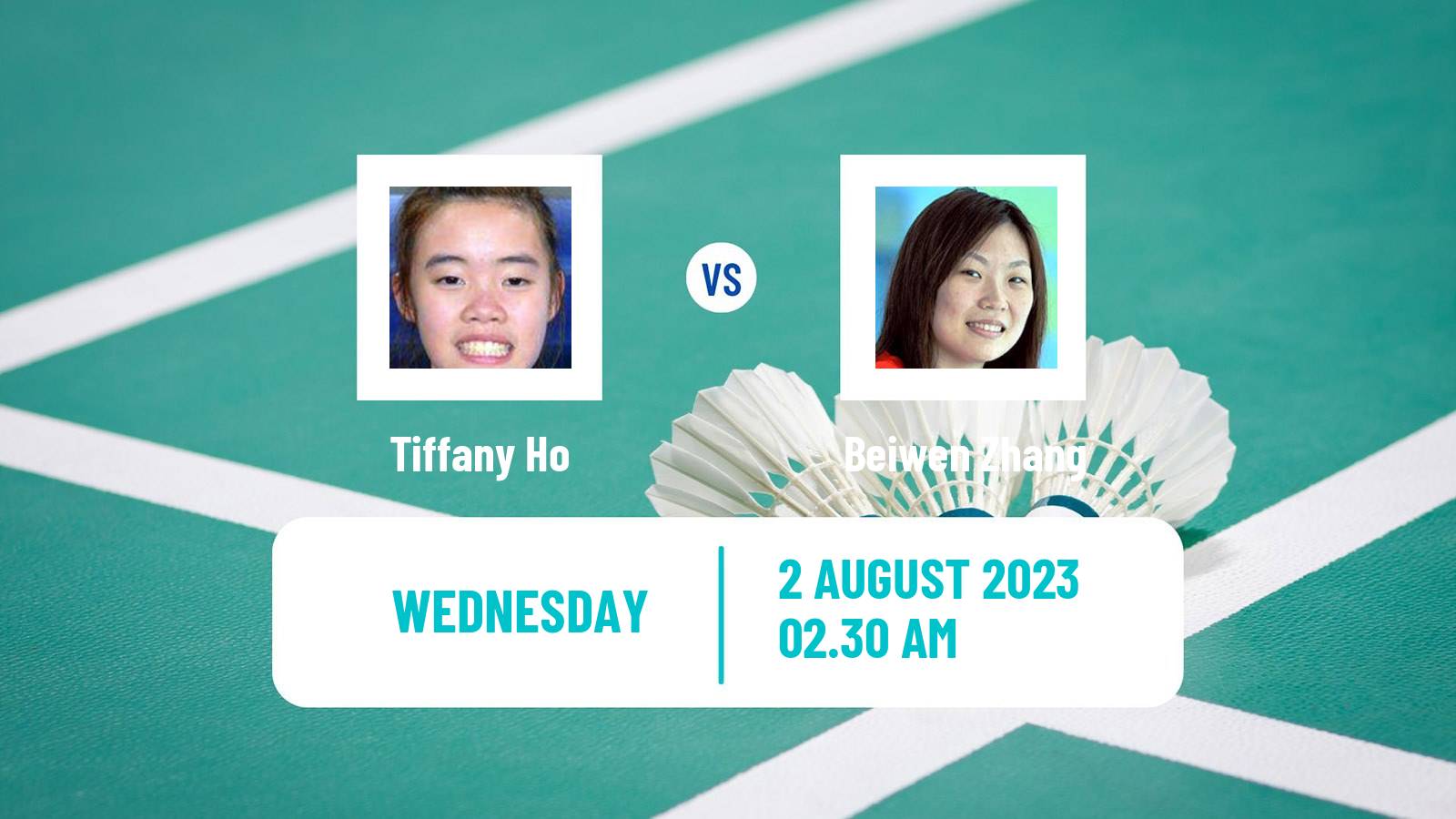 Badminton BWF World Tour Australian Open Women Tiffany Ho - Beiwen Zhang