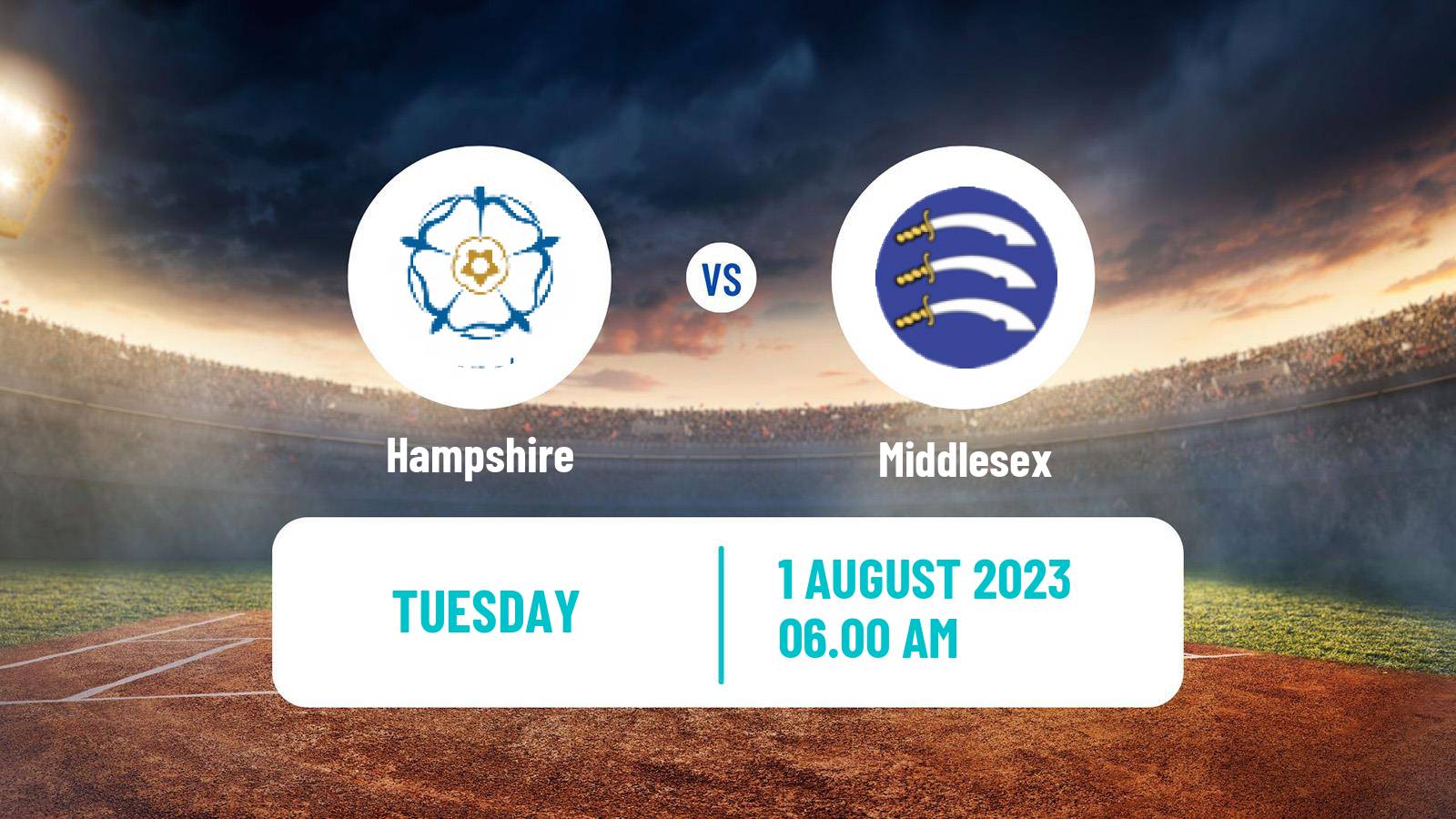 Cricket Royal London One-Day Cup Hampshire - Middlesex