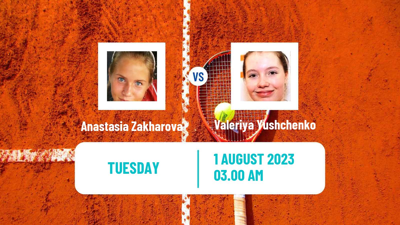 Tennis ITF W25 Astana Women Anastasia Zakharova - Valeriya Yushchenko