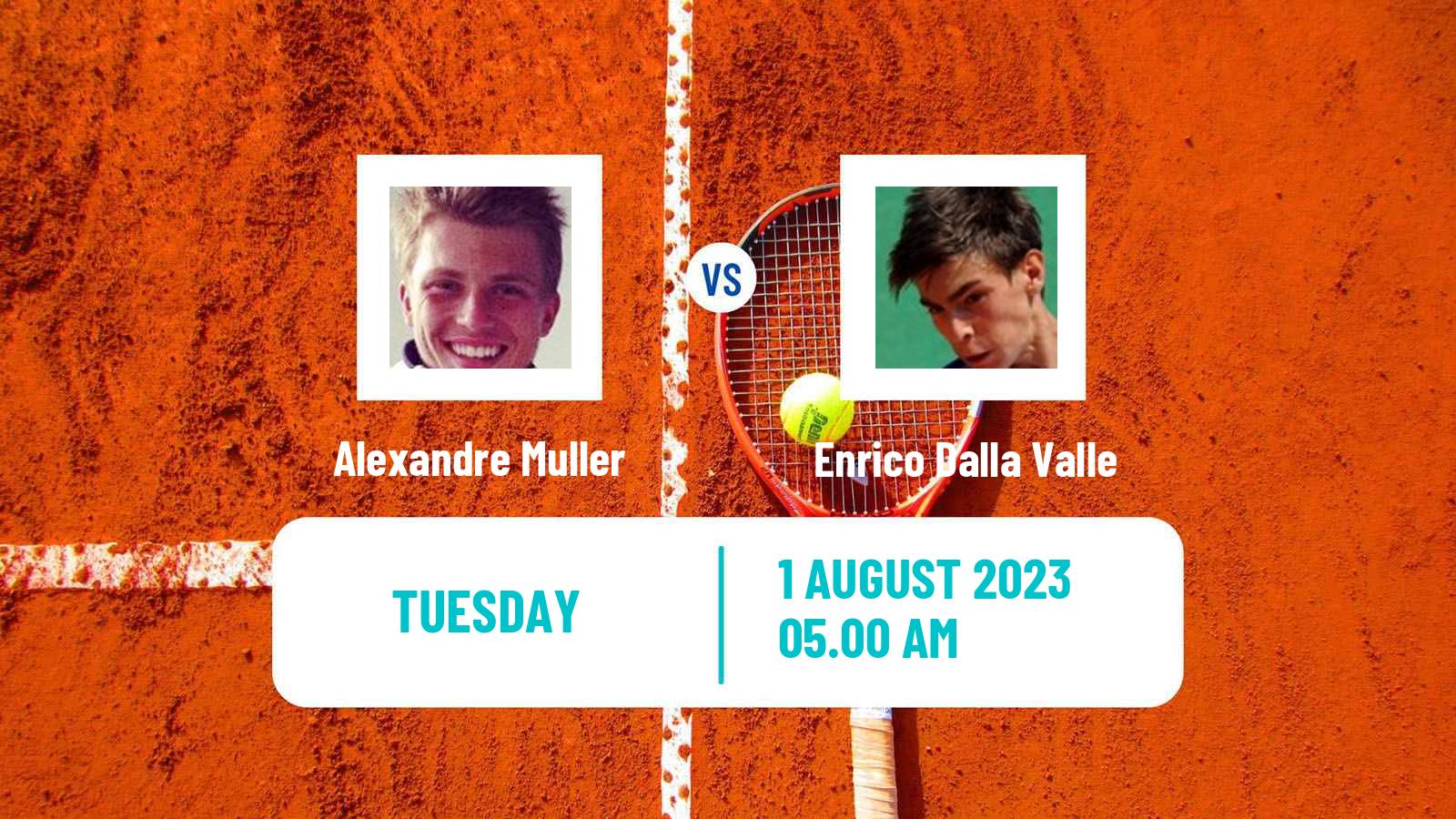 Tennis San Marino Challenger Men Alexandre Muller - Enrico Dalla Valle