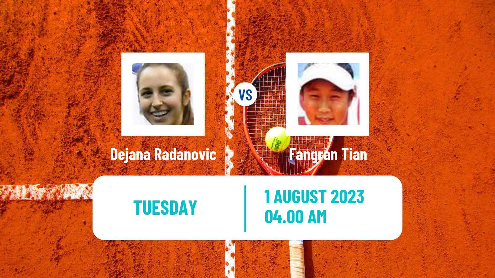 Tennis ITF W25 Koge Women Dejana Radanovic - Fangran Tian