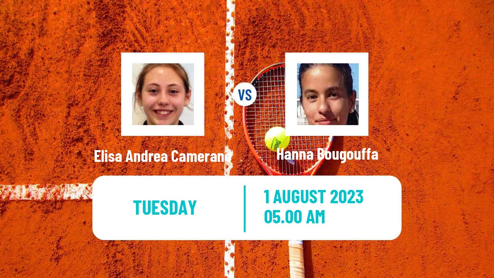 Tennis ITF W15 Monastir 51 Women Elisa Andrea Camerano - Hanna Bougouffa