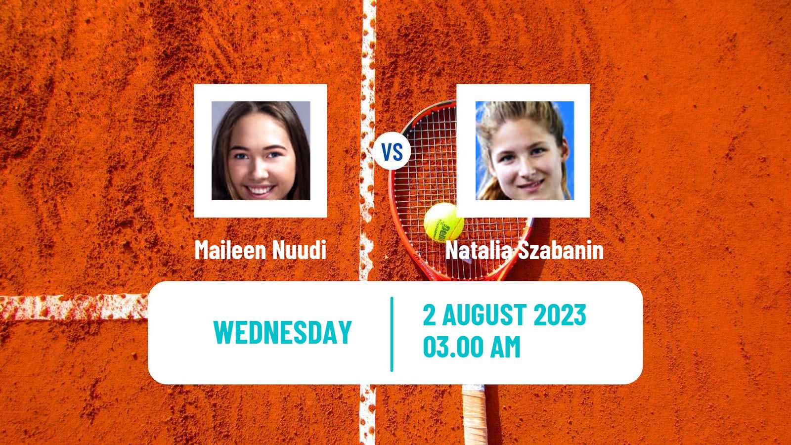 Tennis ITF W25 Koge Women Maileen Nuudi - Natalia Szabanin
