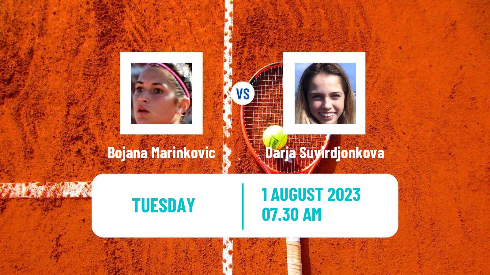 Tennis ITF W15 Eindhoven Women Bojana Marinkovic - Darja Suvirdjonkova