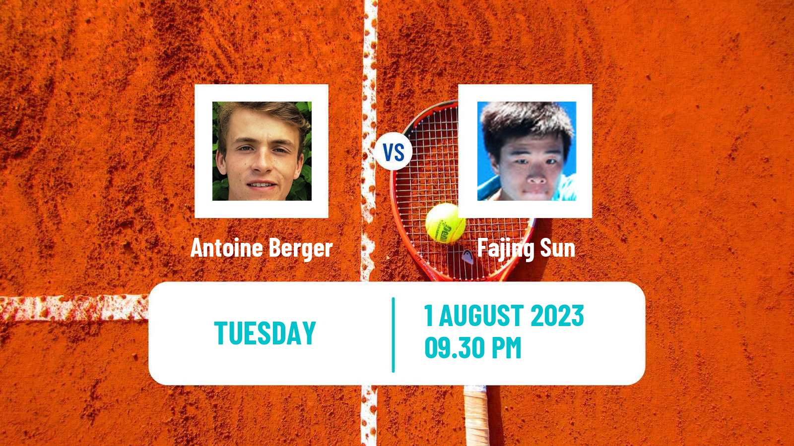 Tennis ITF M25 Anning Men Antoine Berger - Fajing Sun
