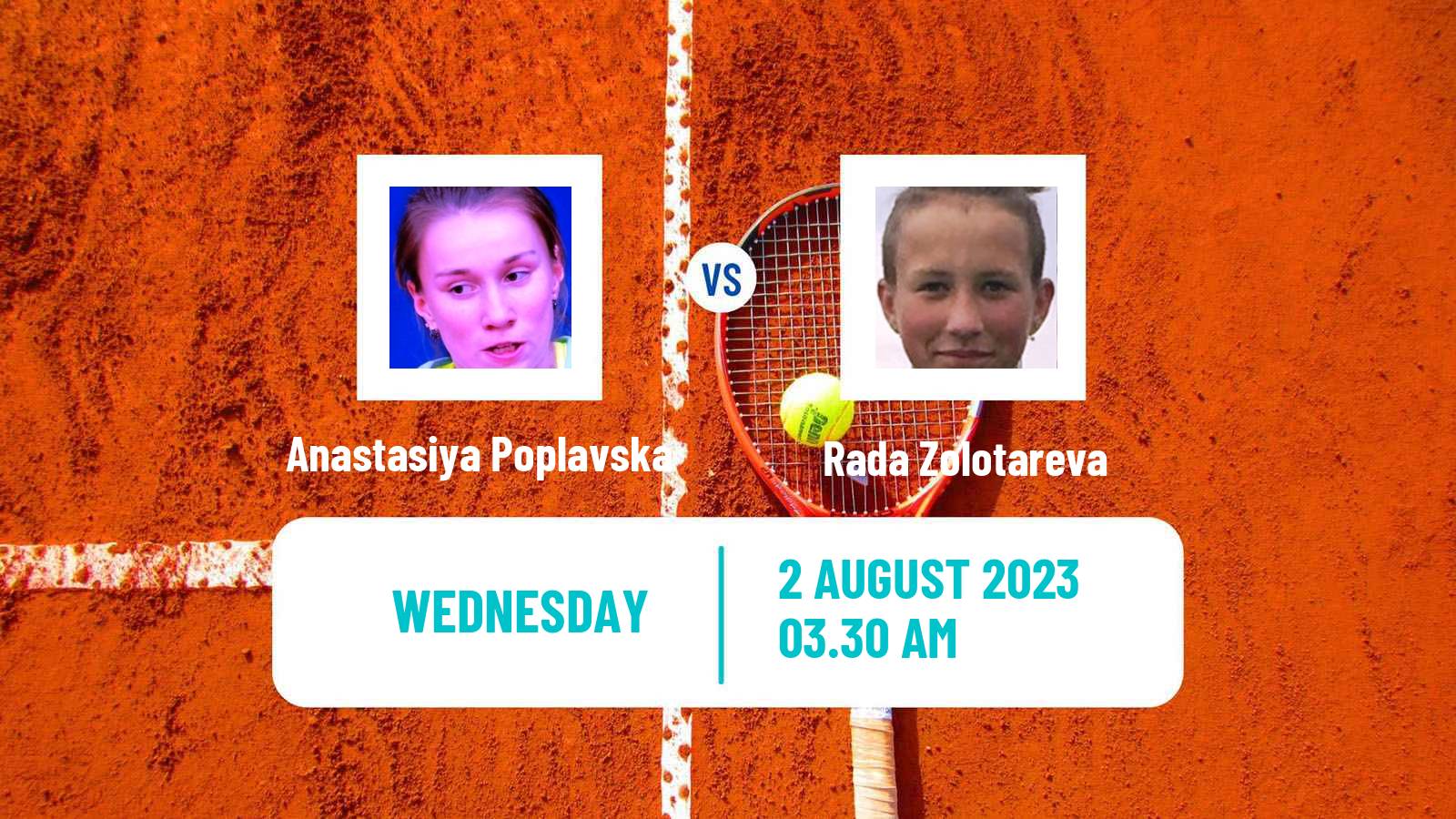 Tennis ITF W15 Tbilisi Women Anastasiya Poplavska - Rada Zolotareva
