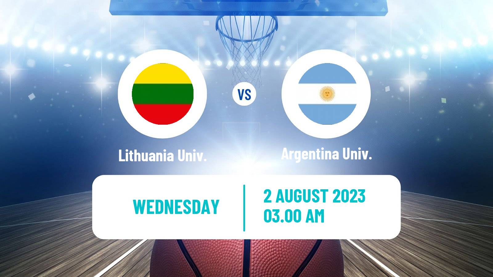 Basketball Universiade Basketball Lithuania Univ. - Argentina Univ.