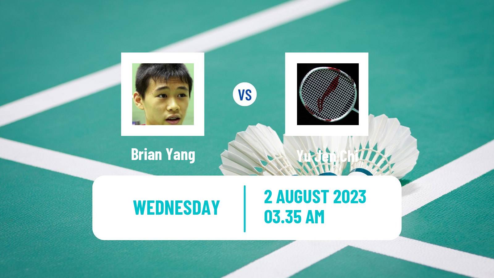 Badminton BWF World Tour Australian Open Men Brian Yang - Yu Jen Chi