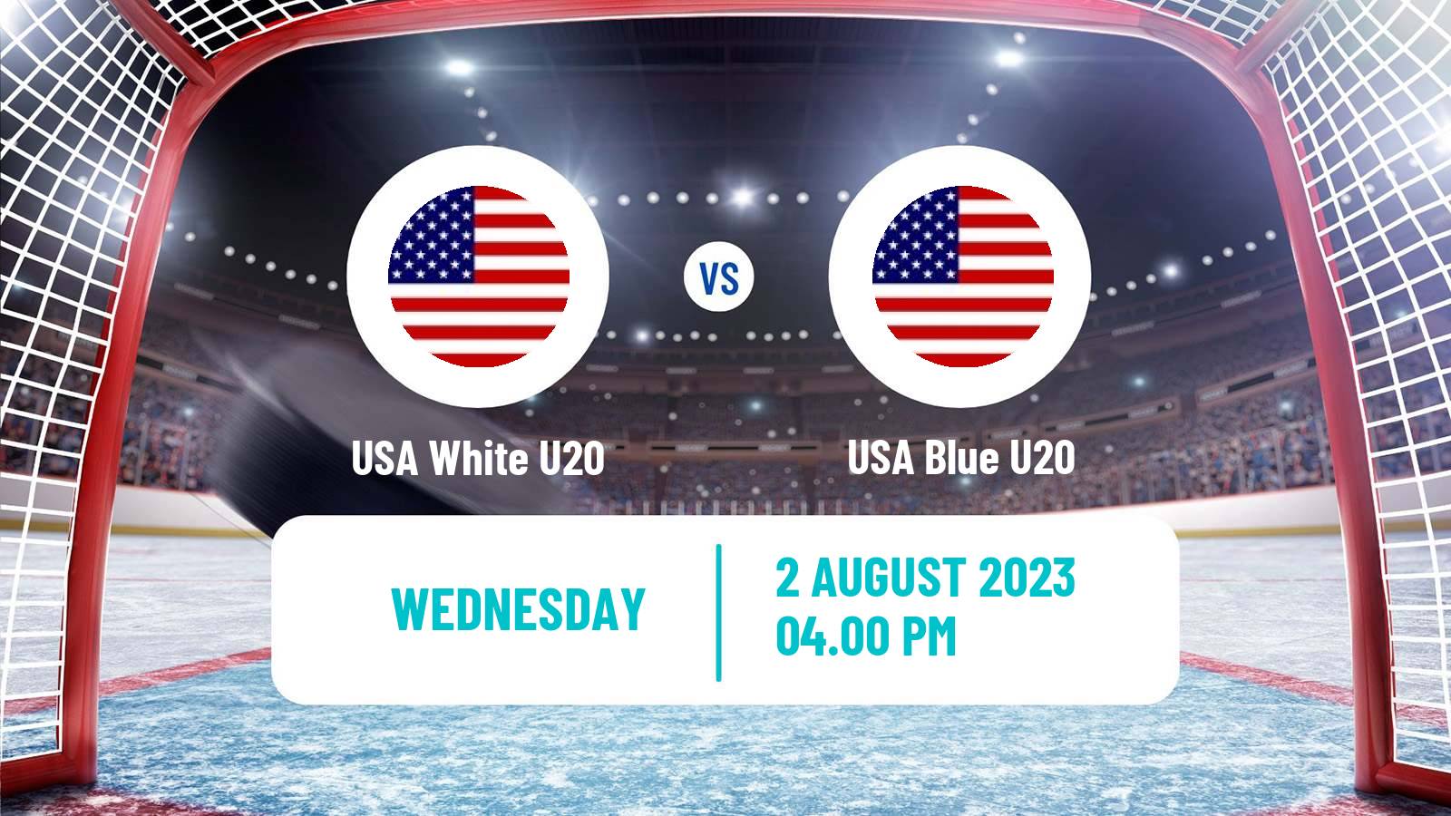 Hockey Friendly International Ice Hockey USA White U20 - USA Blue U20