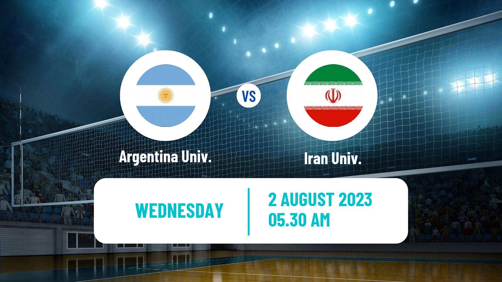 Volleyball Universiade Volleyball Argentina Univ. - Iran Univ.