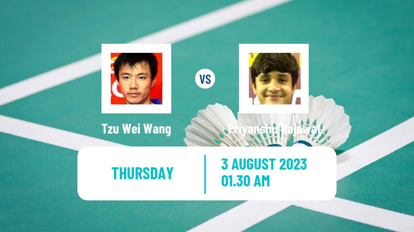 Badminton BWF World Tour Australian Open Men Tzu Wei Wang - Priyanshu Rajawat