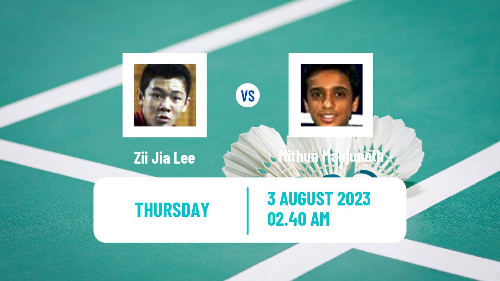 Badminton BWF World Tour Australian Open Men Zii Jia Lee - Mithun Manjunath
