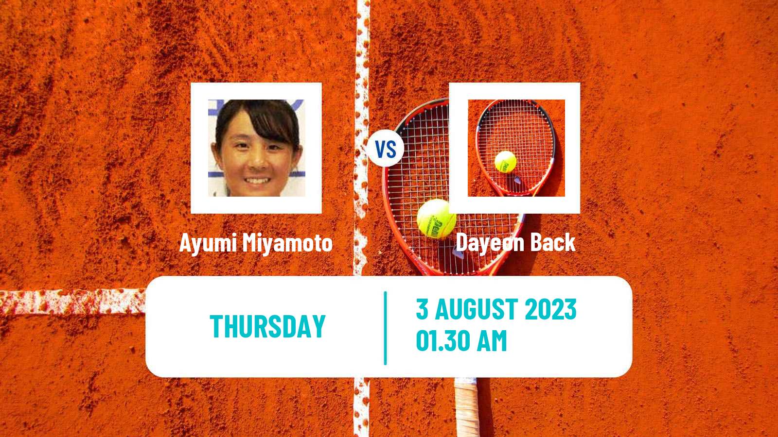 Tennis ITF W15 Sapporo 2 Women Ayumi Miyamoto - Dayeon Back
