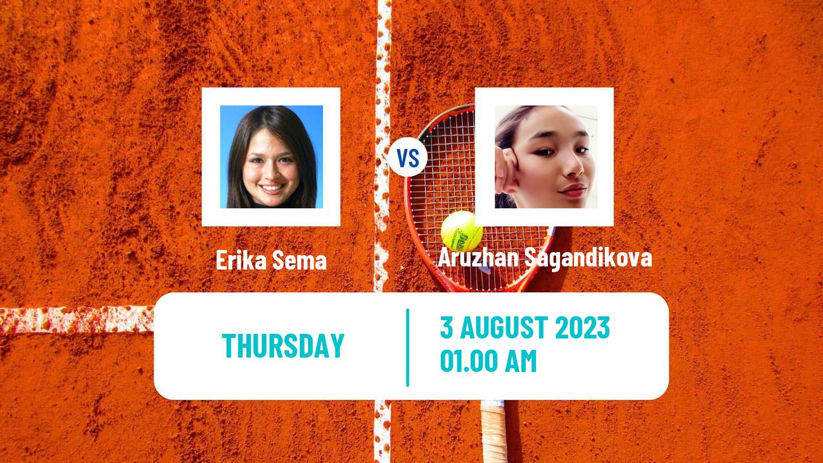 Tennis ITF W25 Astana Women Erika Sema - Aruzhan Sagandikova