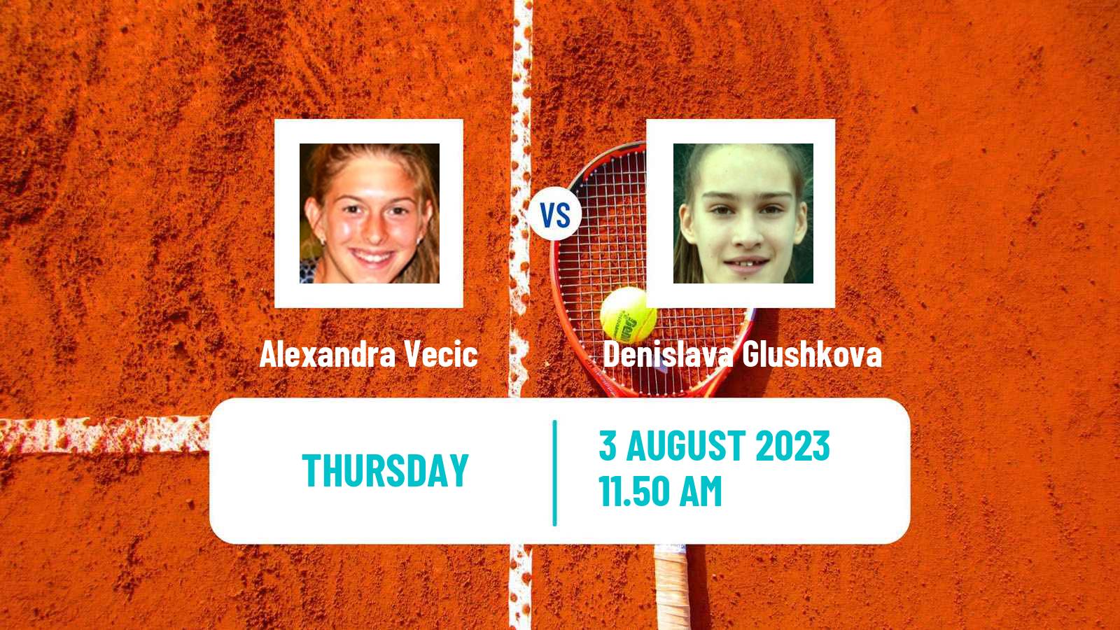 Tennis ITF W60 Hechingen Women Alexandra Vecic - Denislava Glushkova
