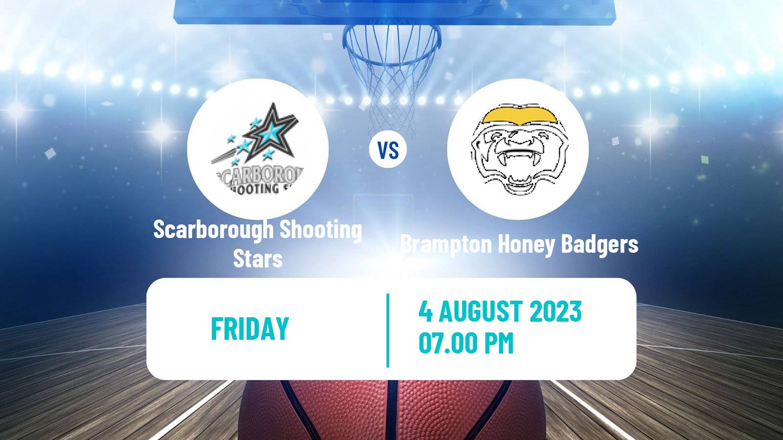 Basketball Canadian CEBL Scarborough Shooting Stars - Brampton Honey Badgers