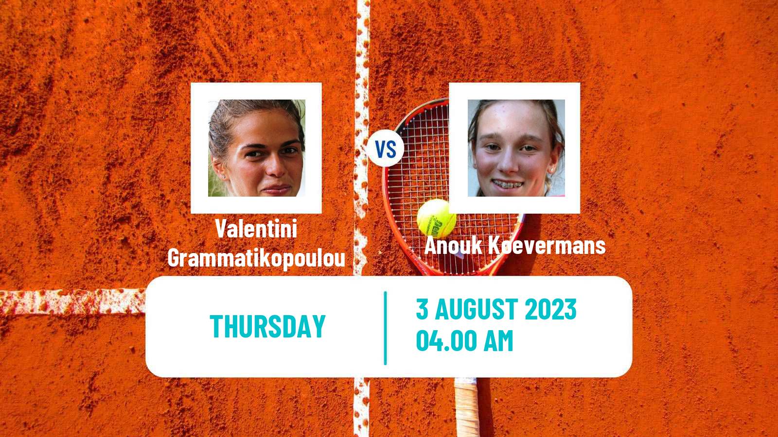 Tennis ITF W25 Koge Women Valentini Grammatikopoulou - Anouk Koevermans